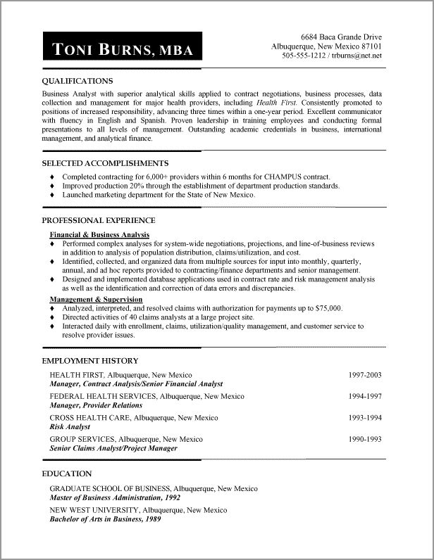 Functional Resume Template 2023 Sample 4 