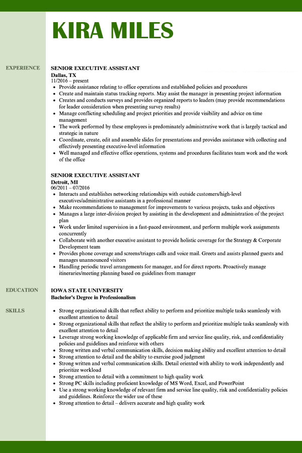 Administrative assistant CV examples 2023